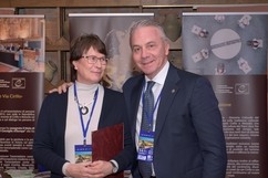 Aquileia12_Zahájení výstavy-Dana Daňová a prezident Nadace Aquileia Roberto Corciulo_foto Martin Peterka